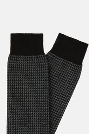 Chaussettes Micro Imprimé En Coton Biologique, Black - Grey, hi-res