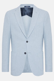 Sky Blue B-Jersey Cotton Jacket, Light Blue, hi-res