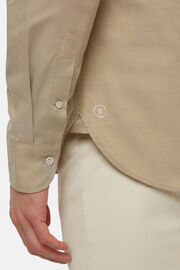 Beiges Hemd aus Hochwertiger Oxford-Baumwolle Regular Fit, Beige, hi-res
