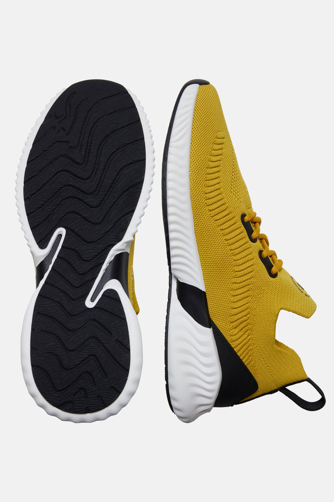 Sneakers gialle in filato riciclato, , hi-res