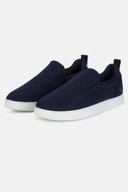 Slip-Ons In Navy Blue Technical Fabric, Navy blue, hi-res
