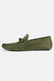 Wind Suede Loafers, Green, hi-res