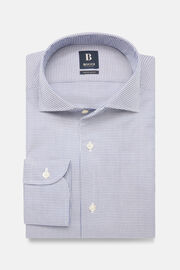Regular Fit Blue Dobby Cotton Shirt, Royal blue, hi-res