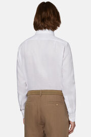 Λευκό βαμβακερό πουκάμισο κανονικής εφαρμογής, White, hi-res