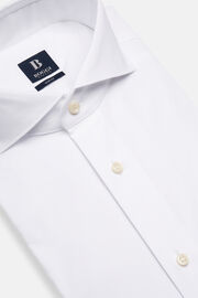 Szűk szabású fehér ing elasztikus pamut/nejlon anyagból, White, hi-res