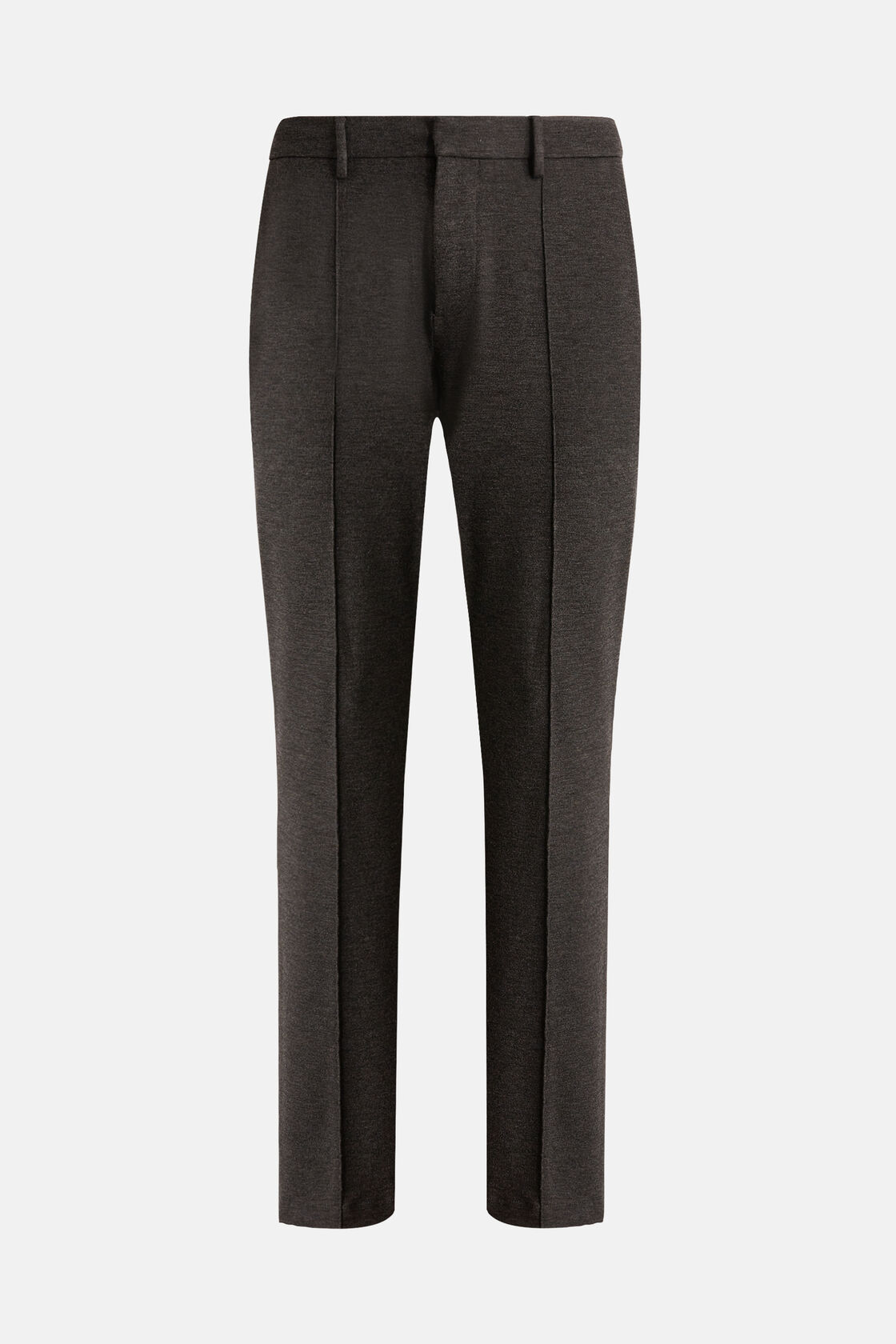 Trousers in a Stretch Viscose and Nylon blend, Charcoal, hi-res
