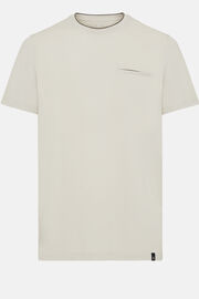 T-Shirt in Cotton and Tencel Jersey, Light grey, hi-res