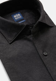 Regular fit cotton jersey polo shirt, Charcoal, hi-res
