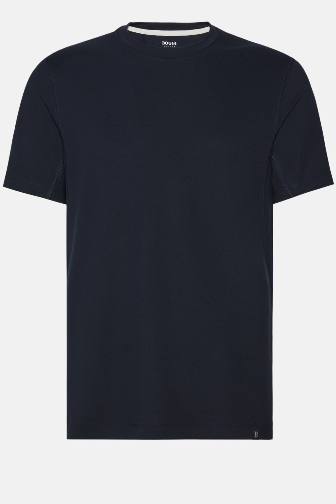 T-Shirt in Sustainable Performance Pique, Navy blue, hi-res
