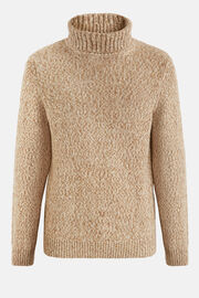 Dove Grey Polo Neck Jumper in a Cashmere Blend, , hi-res
