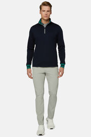 Half-Zip Sweatshirt in Sustainable High-Performance Jersey, Navy blue, hi-res