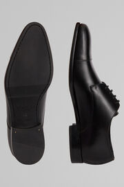 Calf Leather Derby Shoe Rubber Sole, Black, hi-res