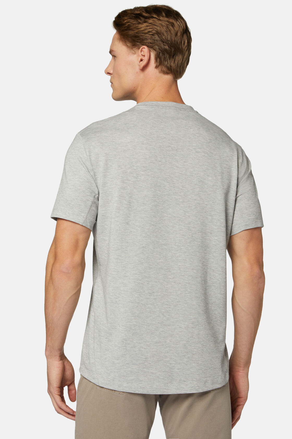 T-Shirt in Sustainable Performance Pique, Grey, hi-res
