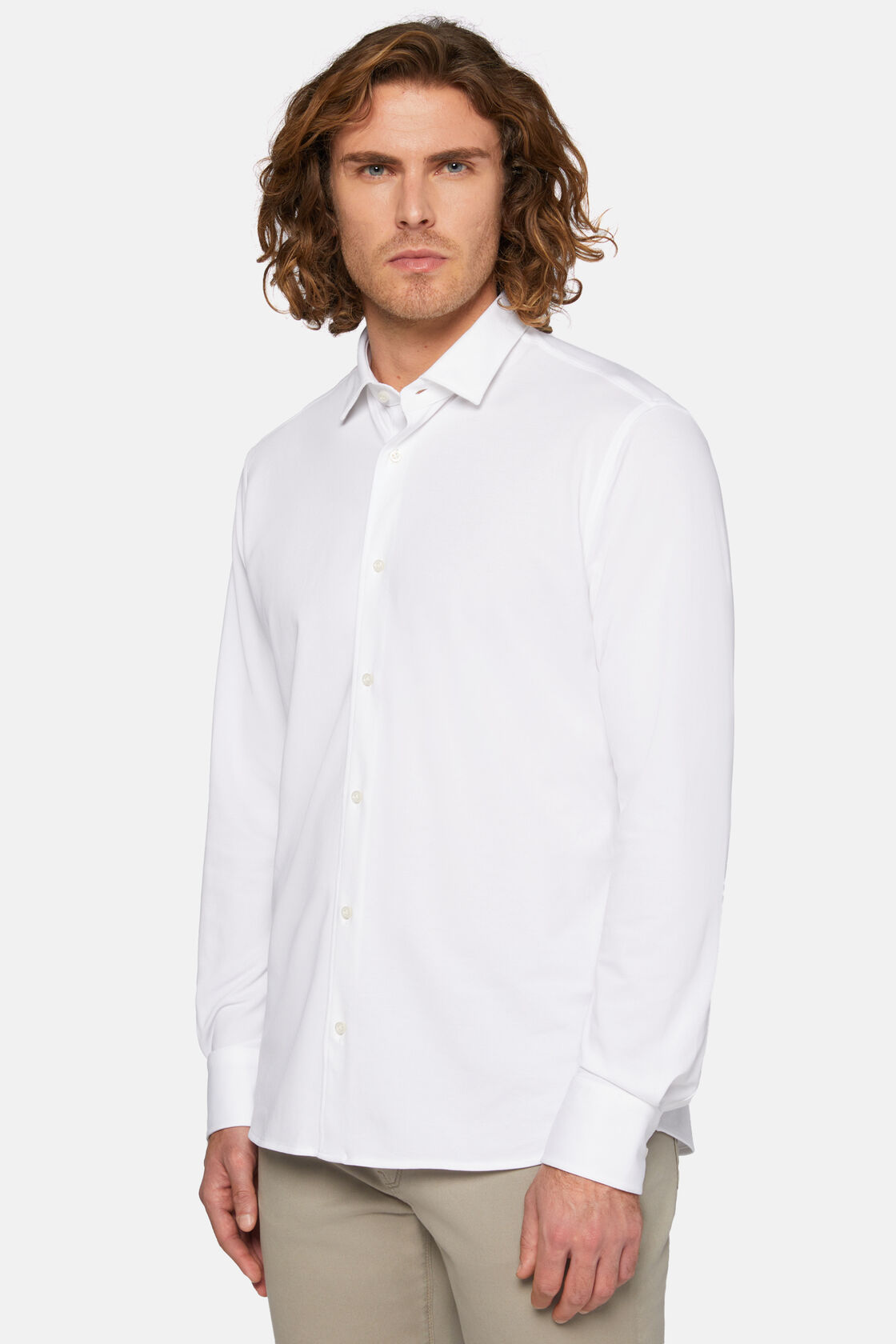 Koszula polo z wydajnej piki, fason klasyczny, White, hi-res