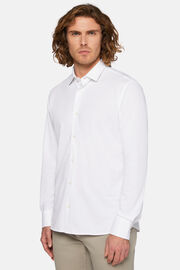 Polo Camicia In Piquè Performante Regular Fit, Bianco, hi-res