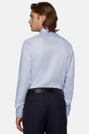 Slim Fit Royal Cotton Dobby Shirt, Bluette, hi-res