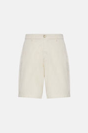 Bermuda Shorts In Hemp Cotton, Cream, hi-res