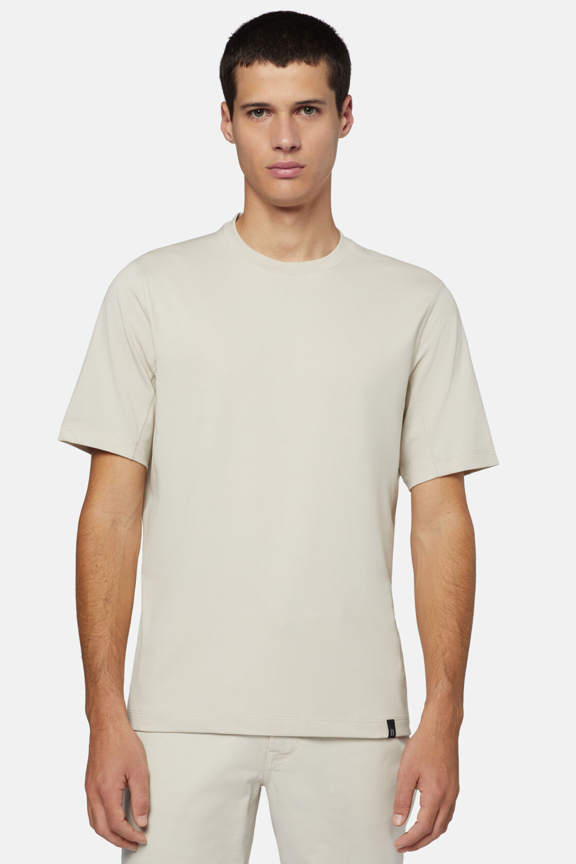 T-Shirt In Piquè Performante, Sabbia, hi-res