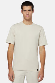 T-Shirt In Piquè Performante, Sabbia, hi-res