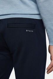 Pantaloni In Interlock Tecnico Elasticizzato, Navy, hi-res
