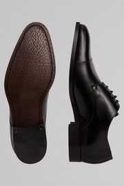 Leather derby shoes, Black, hi-res