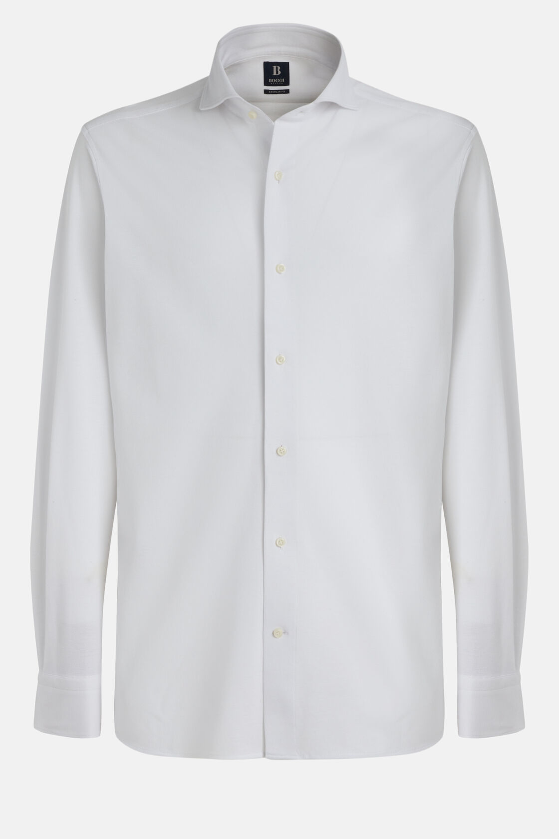 Polo shirt in piquet white cotton regular fit, White, hi-res