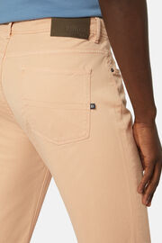 Stretch Cotton/Tencel Jeans, Orange, hi-res
