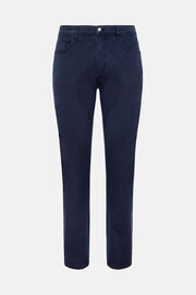 Jeansy z elastycznej bawełny i tencelu, Navy blue, hi-res