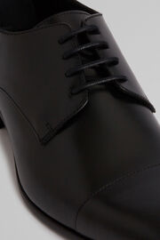 Calf Leather Derby Shoe Rubber Sole, Black, hi-res
