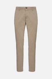 Stretch Cotton Pants, Taupe, hi-res