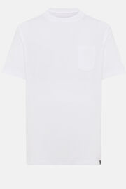 Κοντομάνικο μπλουζάκι από βαμβάκι/νάιλον, White, hi-res