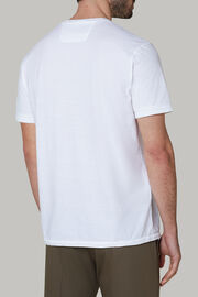 T-shirt in jersey di cotone lino, Bianco, hi-res