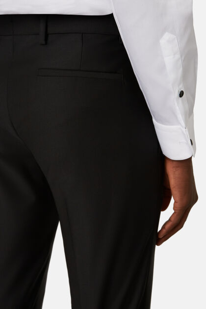 Tuxedo Trousers in Wool., Black, hi-res