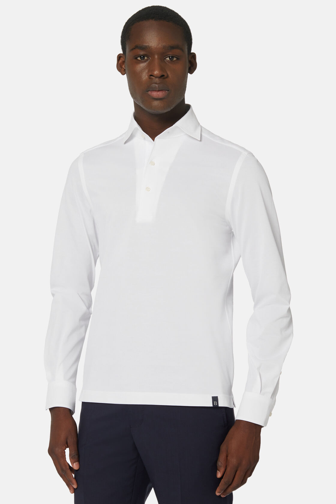 Japanese Jersey Polo Shirt, White, hi-res