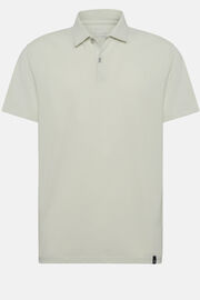 Spring Polo Shirt in Sustainable High-Performance Piqué, Light Green, hi-res