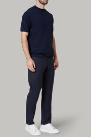 Plain Ultra-Lightweight Wool Trousers, Navy blue, hi-res