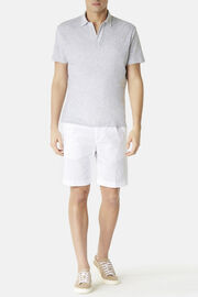 Polo shirt in Tencel Nylon Cotton and Linen, Grey, hi-res