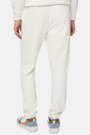 Spodnie z mieszanki bawełny organicznej, White, hi-res