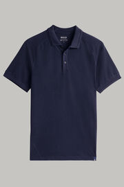 Polo aus hochwertigem und nachhaltigem piqué, Navy blau, hi-res
