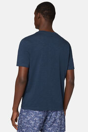 Organic Cotton Slub Jersey T-Shirt, Navy blue, hi-res