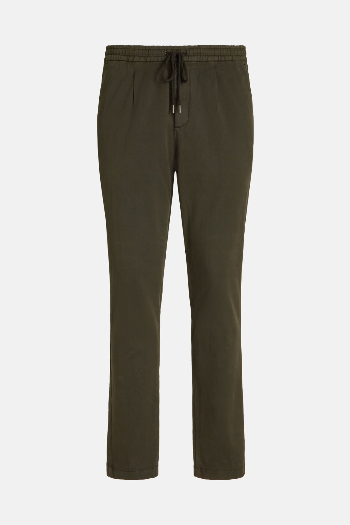Stretch Cotton/Tencel Trousers, Green, hi-res