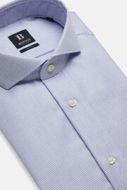 Slim Fit royal dobby pamutból készült ing, Bluette, hi-res