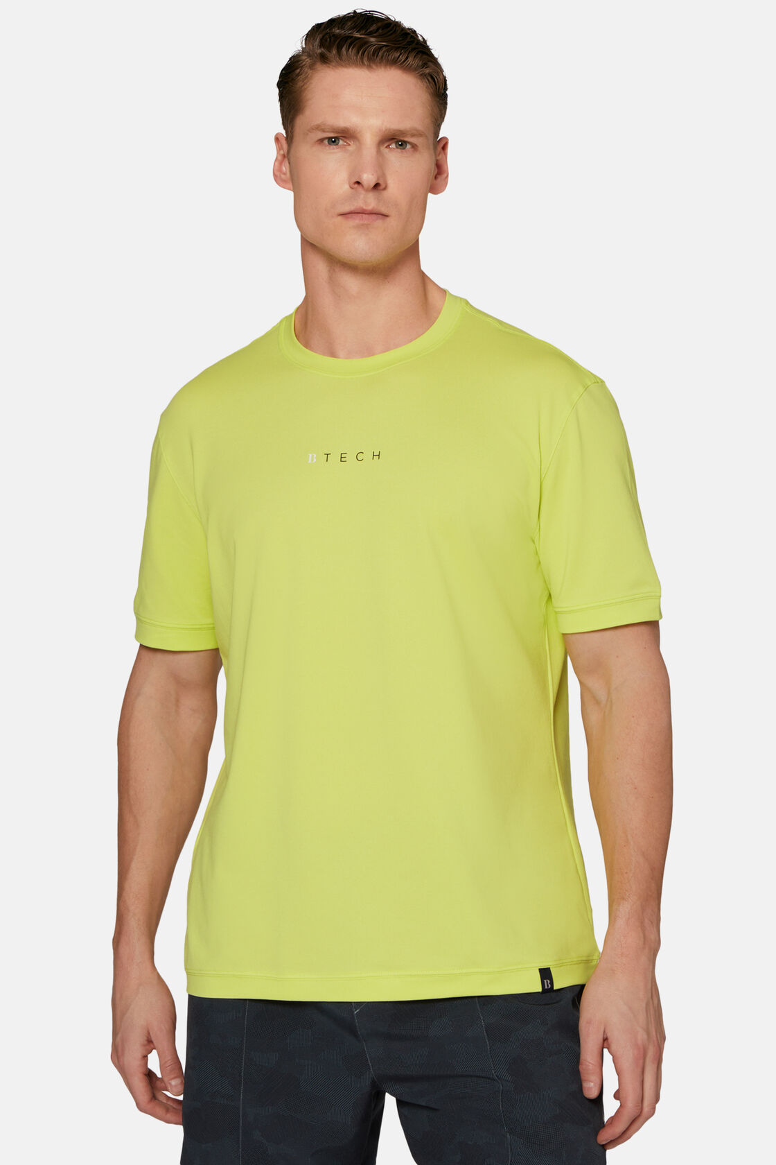 High-Performance Piqué Polo T-Shirt, Yellow, hi-res