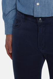 Jeans In Cotone Tencel Elasticizzato, Navy, hi-res