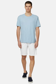 T-Shirt in Cotton Slub Jersey, Light Blu, hi-res