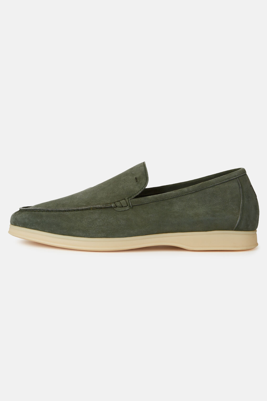 Aria Suede Loafers, Green, hi-res