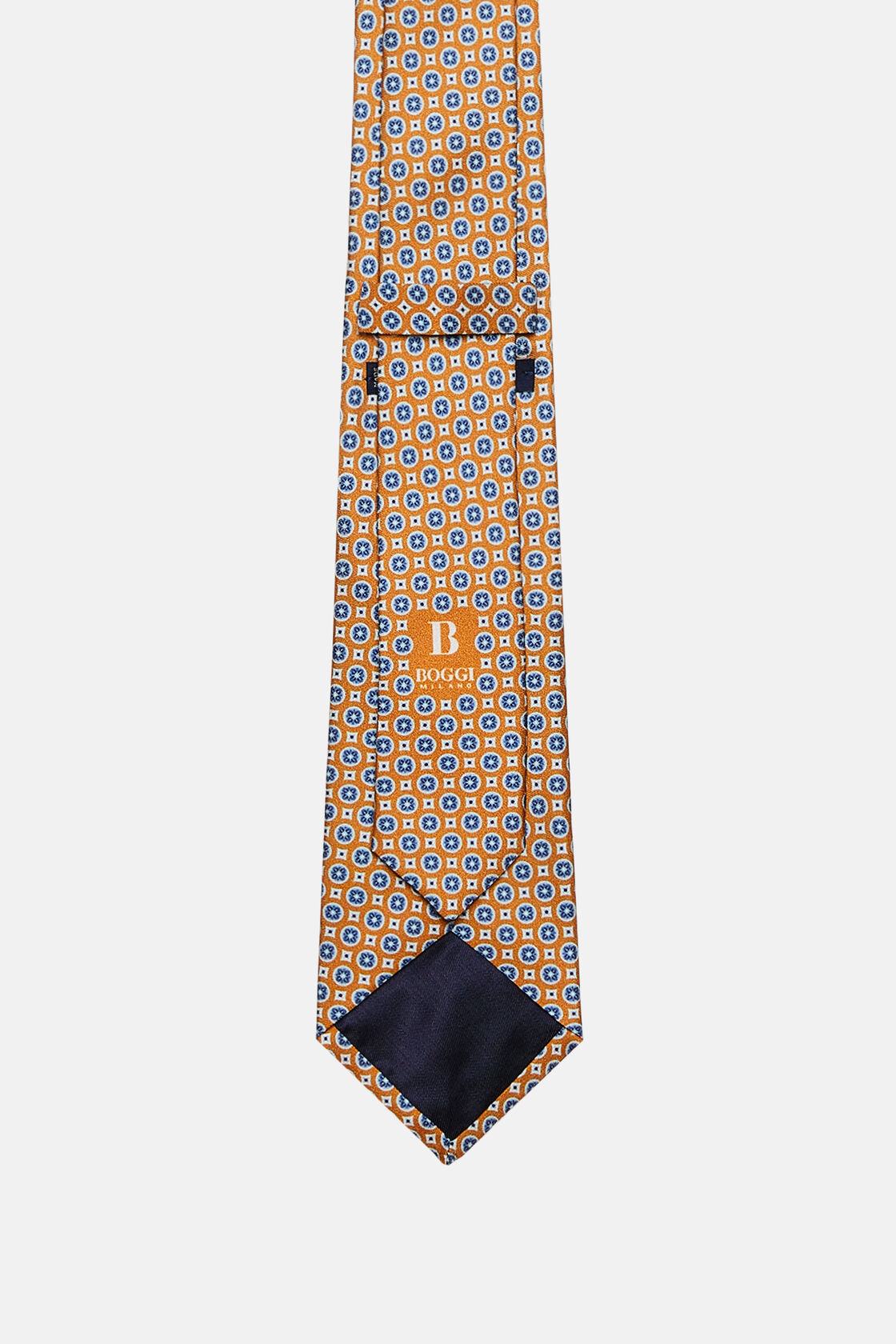 Μεταξωτή γραβάτα με μοτίφ τύπου μενταγιόν, Orange, hi-res