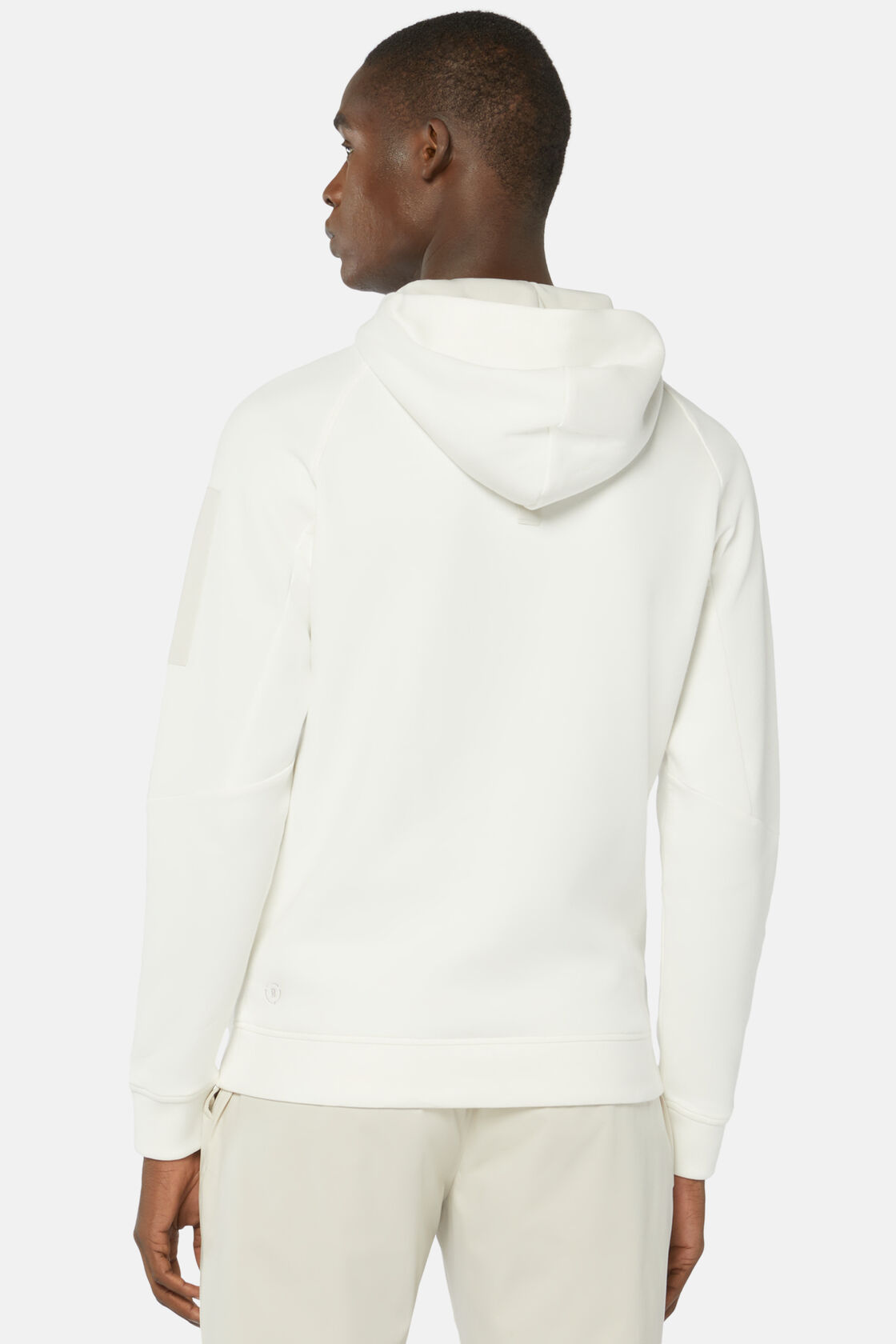 Light Recycled Scuba Hooded Sweatshirt, White, hi-res