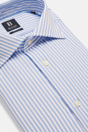 Hemd Mit Azurblauen Streifen Aus Dobby-Baumwolle Regular, Hellblau, hi-res