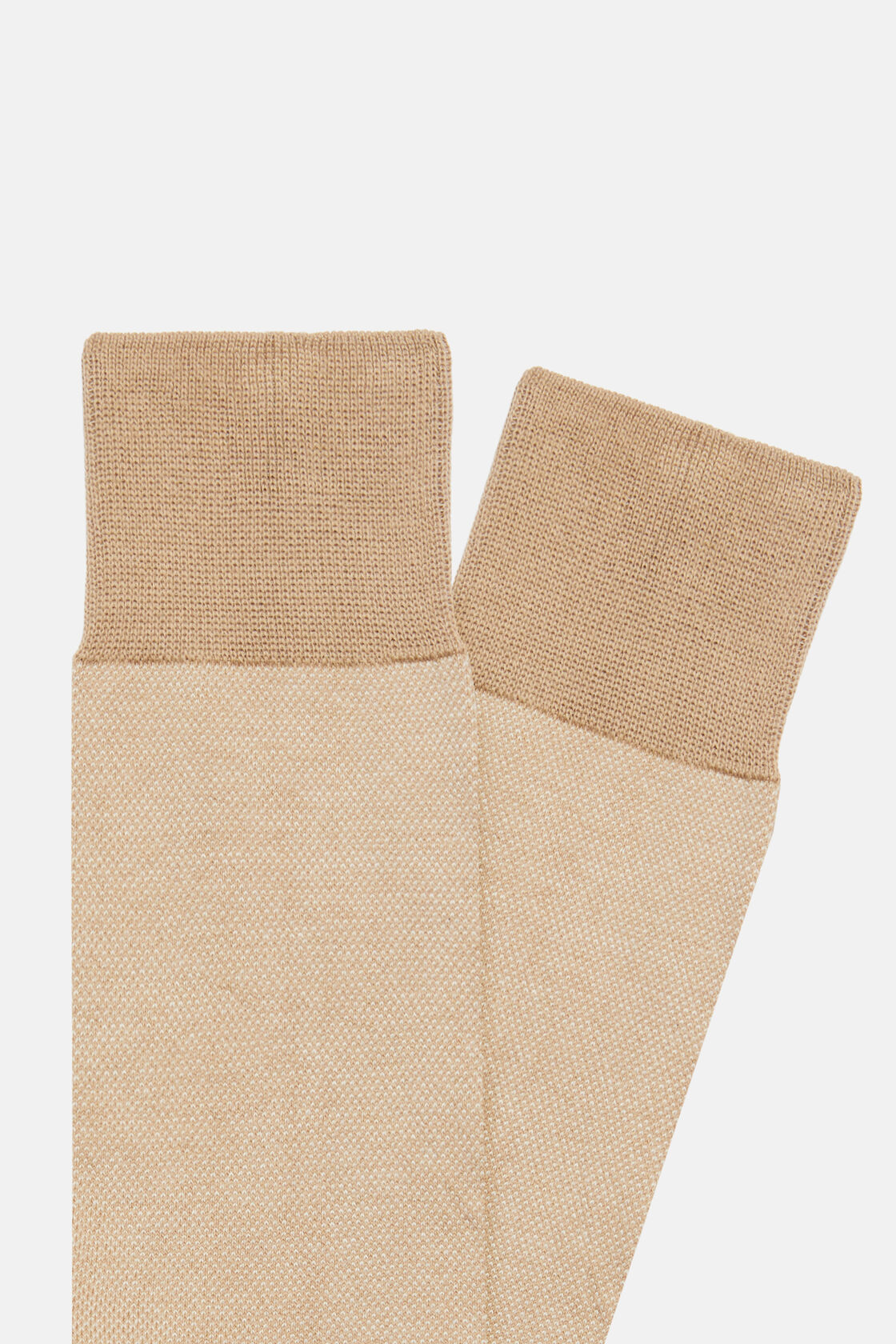 Κάλτσες Oxford από βαμβάκι, Beige, hi-res